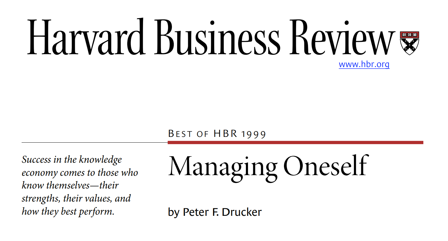 Harvard Business Review - Managing Oneself